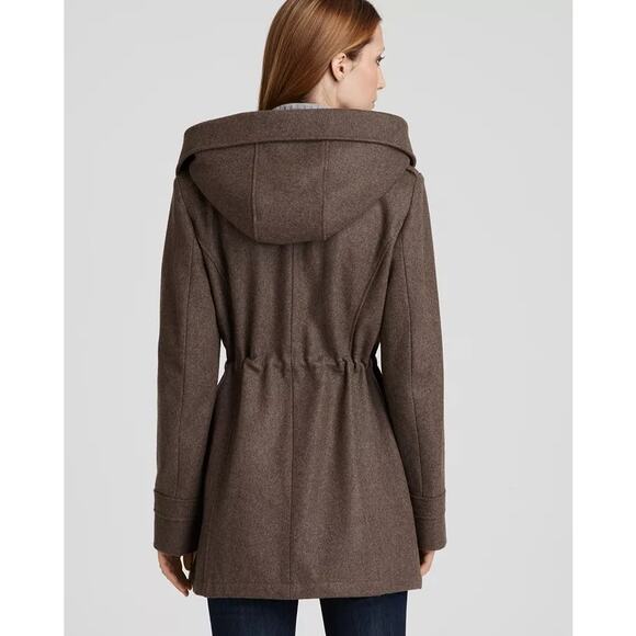 LAUNDRY by SHELLI SEGAL $298 NAVY Wool Military Style Faux Fur Jacket Size 4 - Picture 3 of 14